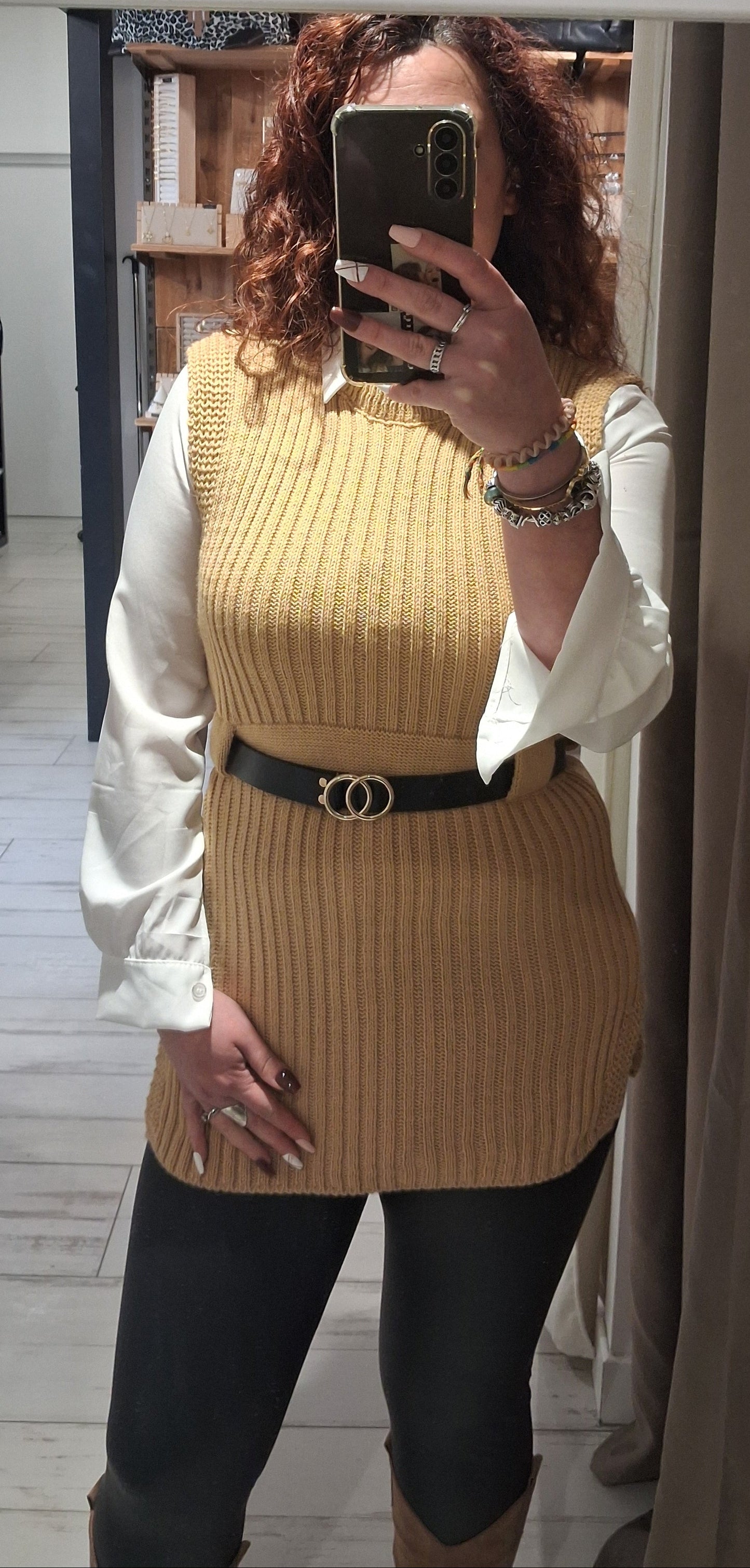 Pull long+Chemise+Ceinture Alma