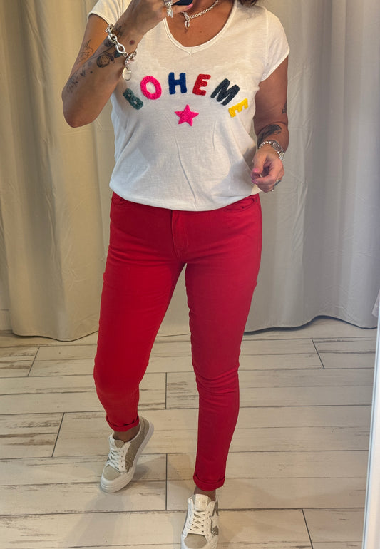 Pantalon Herbert rouge